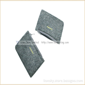 Felt Pouch Bag with Zipper Lipstick Lippie Bag